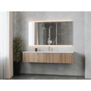 Laviva Legno 72" Weathered Grey Single Sink Bathroom Vanity with Matte White VIVA Stone Solid Surface Countertop 313LGN-72CWG-MW