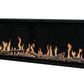 Modern Flames Allwood Fireplace Media Wall in Weathered Walnut | 60'' Orion Slim Heliovision Electric Fireplace