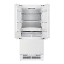 Kucht 4-Piece Appliance Package - 48" Dual Fuel Range, 36" Panel Ready Refrigerator, Wall Mount Hood, & Panel Ready Dishwasher