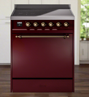 ILVE Nostalgie II 30" Electric Range with 4 Induction Elements Solid Door - UPI304QNMP