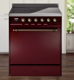 ILVE Nostalgie II 30" Electric Range with 4 Induction Elements Solid Door - UPI304QNMP