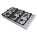 Thor 36 in. Drop-in Natural Gas Cooktop in Stainless Steel 