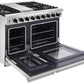 Thor Kitchen 2-Piece Appliance Package - 48-Inch Gas Range & Pro Wall Mount Hood in Stainless Steel