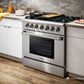 Thor Kitchen 2-Piece Pro Appliance Package - 36-Inch Gas Range & Premium Wall Mount Hood in Stainless Steel