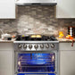Thor Kitchen 2-Piece Pro Appliance Package - 36-Inch Gas Range & Premium Wall Mount Hood in Stainless Steel