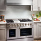 Thor Kitchen 2-Piece Pro Appliance Package - 48-Inch Gas Range & Under Cabinet 11-Inch Tall Hood in Stainless Steel