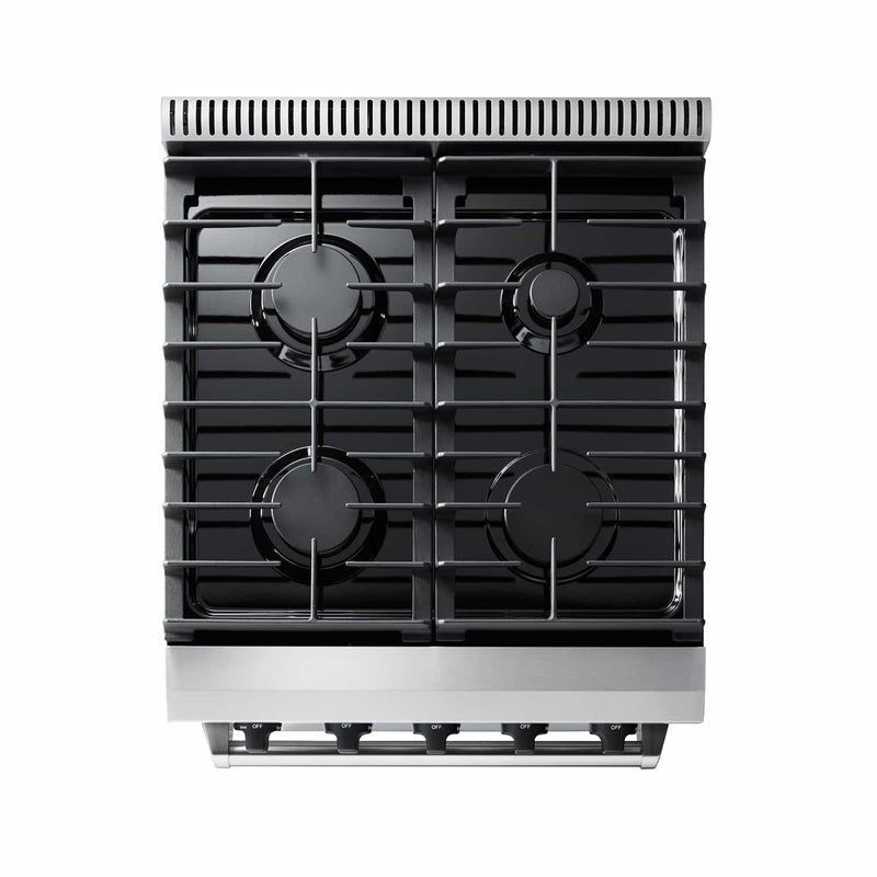 Thor Kitchen 24-Inch 3.7 cu. ft. Oven Gas Range in Stainless Steel LRG2401U