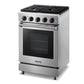 Thor Kitchen 24-Inch 3.7 cu. ft. Oven Gas Range in Stainless Steel LRG2401U