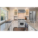 Thor Kitchen 6-Piece Appliance Package - 36-Inch Electric Range, Wall Mount Range Hood, Refrigerator, Dishwasher, Microwave, and Wine Cooler in Stainless Steel