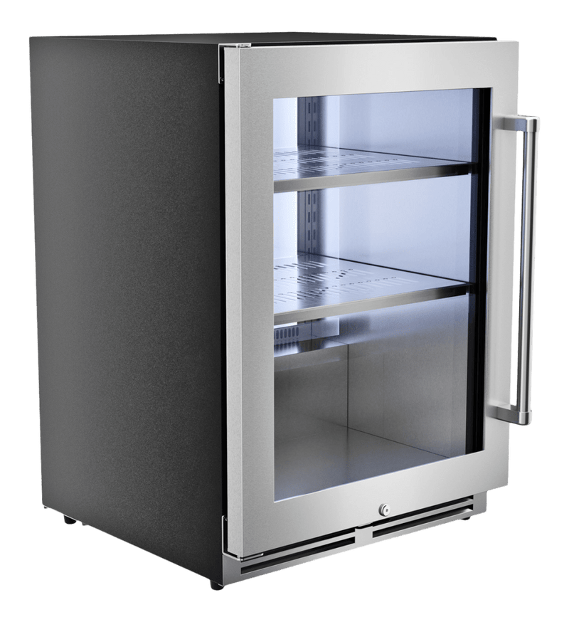 THOR Kitchen 24-Inch Undercounter Beverage Cooler in Stainless Steel Left Hinge - TBR24U-LH