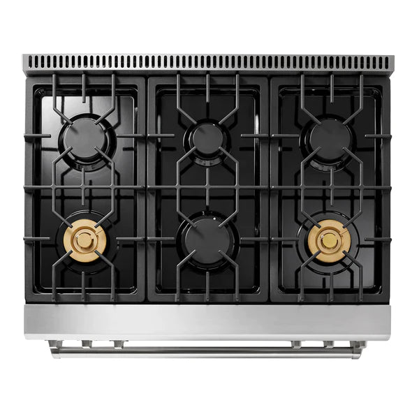 Thor Kitchen 36 Inch Tilt Panel Professional Gas Range 