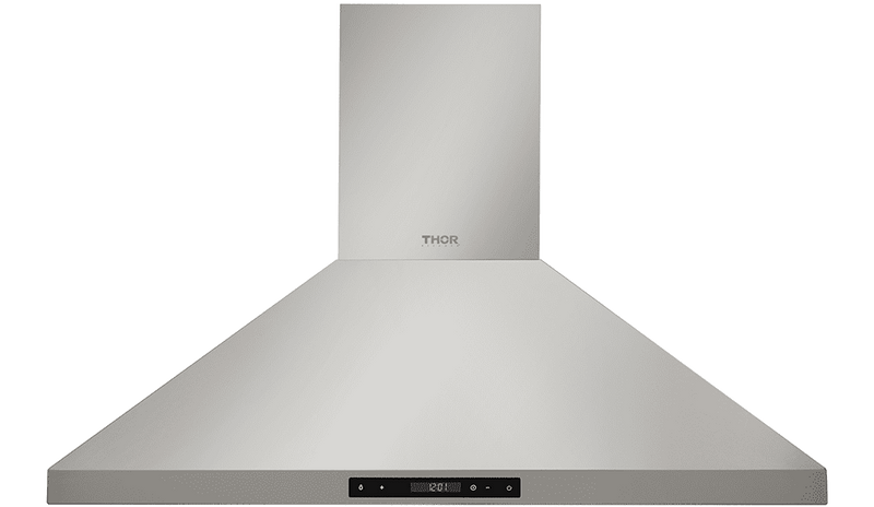 Thor Kitchen 5-Piece Appliance Package - 36-Inch Gas Range, Wall Mount Range Hood, Refrigerator, Dishwasher, and Microwave in Stainless Steel
