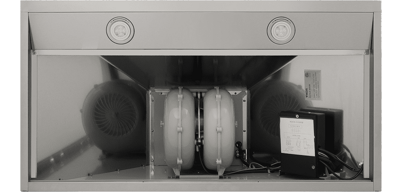 Thor Kitchen 5-Piece Appliance Package - 36-Inch Gas Range, Wall Mount Range Hood, Refrigerator, Dishwasher, and Microwave in Stainless Steel