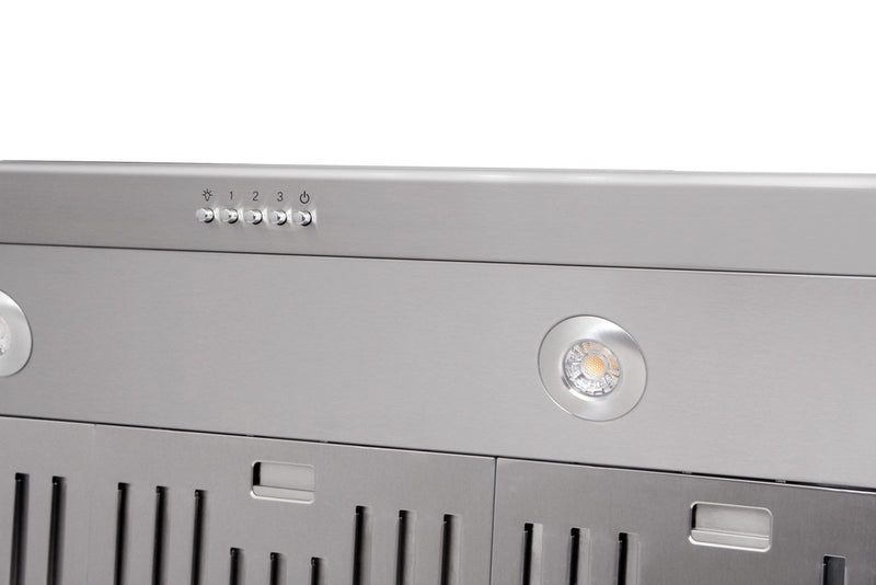 Thor Kitchen 4-Piece Appliance Package - 24-Inch Electric Range, French Door Refrigerator, Under Cabinet Hood, and Dishwasher in Stainless Steel