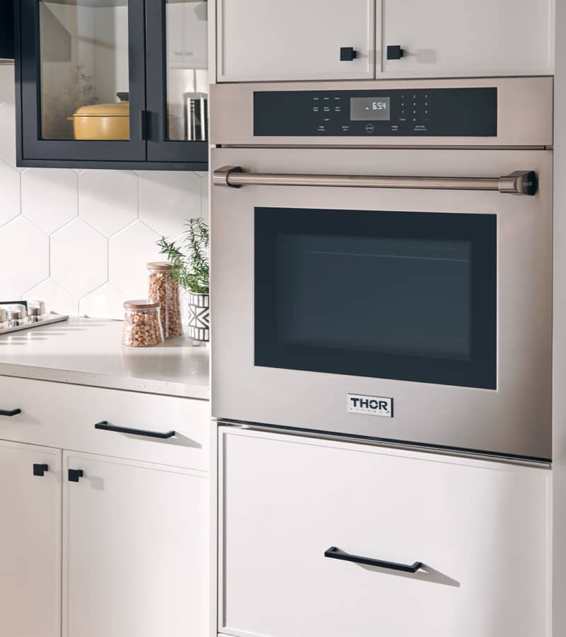 Thor Kitchen 4-Piece Pro Appliance Package - 48-Inch Rangetop, Electric Wall Oven, Dishwasher & Refrigerator with Water Dispenser in Stainless Steel