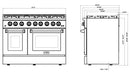 Thor Kitchen 48-Inch 6.7 cu. ft. Dual Fuel Range in Stainless Steel HRD4803U