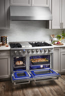 Thor Kitchen 48-Inch 6.7 cu. ft. Professional Gas Range in Stainless Steel with Double Oven HRG4808U