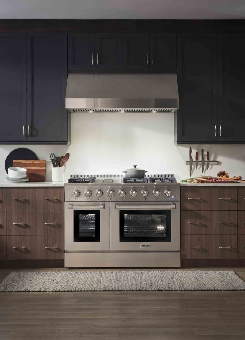 Thor Kitchen 48-Inch 6.7 cu. ft. Professional Gas Range in Stainless Steel with Double Oven HRG4808U