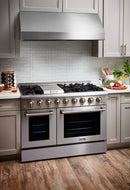 Thor Kitchen 48-Inch 6.7 cu. ft. Professional Gas Range in Stainless Steel with Double Oven HRG4808U