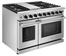 Thor Kitchen 48-Inch 6.8 cu. ft. Double Oven Gas Range in Stainless Steel LRG4807U