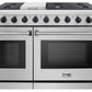 Thor Kitchen 48-Inch 6.8 cu. ft. Double Oven Gas Range in Stainless Steel LRG4807U