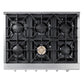 Thor Kitchen 3-Piece Pro Appliance Package - 36-Inch Rangetop, Electric Wall Oven & Wall Mount Hood in Stainless Steel