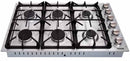 Thor Kitchen 6-Piece Pro Appliance Package - 36-Inch Gas Cooktop, Electric Wall Oven, Wall Mount Hood, Refrigerator with Water Dispenser, Dishwasher & Microwave Drawer in Stainless Steel