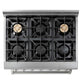 Thor Kitchen 6-Piece Pro Appliance Package - 36-Inch Dual Fuel Range, French Door Refrigerator, Pro-Style Wall Mount Hood, Dishwasher, Microwave Drawer, & Wine Cooler in Stainless Steel