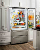 Thor Kitchen 6-Piece Pro Appliance Package - 36-Inch Dual Fuel Range, Refrigerator with Water Dispenser, Wall Mount Hood, Dishwasher, Microwave Drawer, & Wine Cooler in Stainless Steel