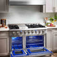Thor Kitchen 6-Piece Pro Appliance Package - 48-Inch Dual Fuel Range, Refrigerator with Water Dispenser, Dishwasher, Under Cabinet 11-Inch Tall Hood, Microwave Drawer, & Wine Cooler in Stainless Steel