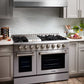 Thor Kitchen 6-Piece Pro Appliance Package - 48-Inch Gas Range, Refrigerator with Water Dispenser, Dishwasher, Under Cabinet 11-Inch Tall Hood, Microwave Drawer, & Wine Cooler in Stainless Steel