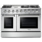 Thor Kitchen 6-Piece Pro Appliance Package - 48-Inch Gas Range, Refrigerator with Water Dispenser, Dishwasher, Under Cabinet 11-Inch Tall Hood, Microwave Drawer, & Wine Cooler in Stainless Steel