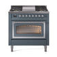 ILVE Nostalgie II Noblesse 36″ Dual Fuel Range Triple Glass Door -UN36FNMP