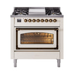 ILVE Nostalgie II Noblesse 36″ Dual Fuel Range Triple Glass Door -UN36FNMP