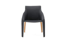 Whiteline Modern Living Emory Dining Armchair - DAC1881P-BLK/BRN