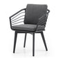 Whiteline Modern Living Kassey Outdoor Dining Armchair DAC1835-DGRY