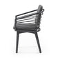Whiteline Modern Living Kassey Outdoor Dining Armchair DAC1835-DGRY