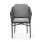 Whiteline Modern Living Lynn Outdoor Dining Armchair- DAC1837-LGRY