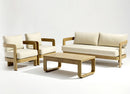Whiteline Modern Living Sally 4 Piece Outdoor Lounge Set in Beige Color - COL2005