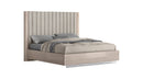 Whiteline Modern Living Waves Bed Queen In Beige Colour - BQ1753