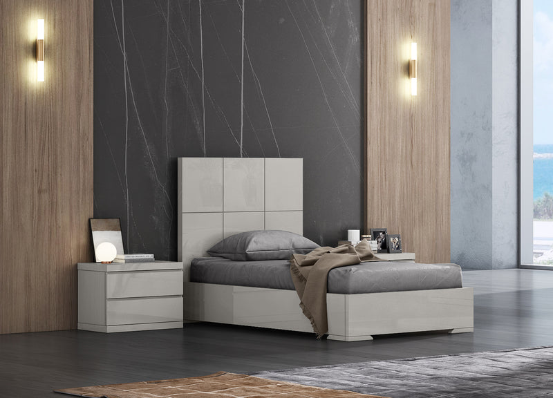 Whiteline Modern Living White Anna Twin Bed - BT1207