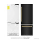 ZLINE 30" Autograph Edition 16.1 cu. ft. Built-in 2-Door Bottom Freezer Refrigerator with Internal Water and Ice Dispenser in Black Stainless Steel with Champagne Bronze Accents RBIVZ-BS-30-CB