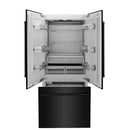 ZLINE 36" 19.6 cu. ft. Built-In 3-Door French Door Freezer Refrigerator with Internal Water and Ice Dispenser in Black Stainless Steel RBIV-BS-36