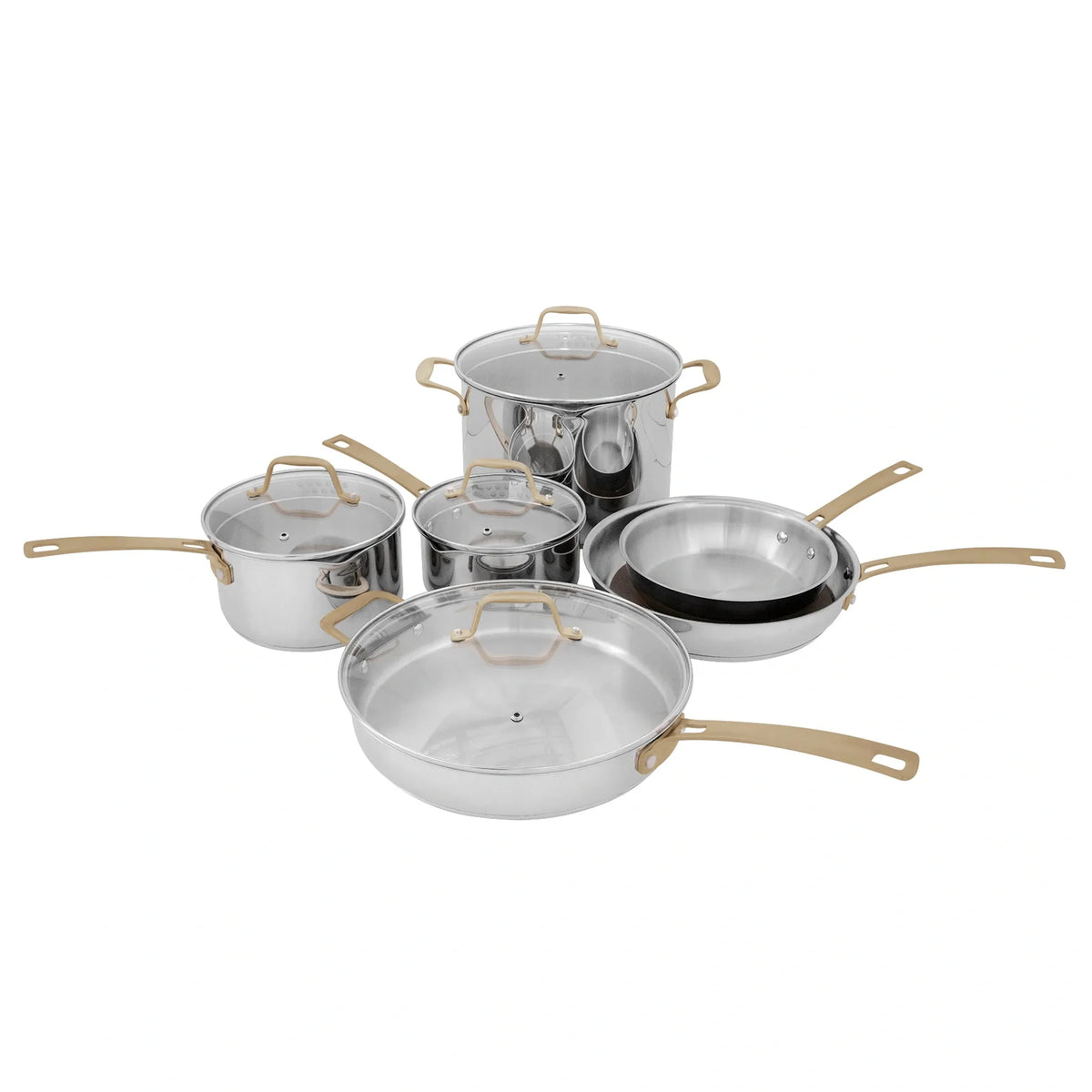 ZLINE 10-Piece Stainless Steel Non-Toxic Cookware Set CWSETL-ST-10