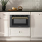 ZLINE Autograph Edition 24" 1.2 cu. ft. Built-in Microwave Drawer in Black Stainless Steel and Gold Accents MWDZ-1-BS-H-G
