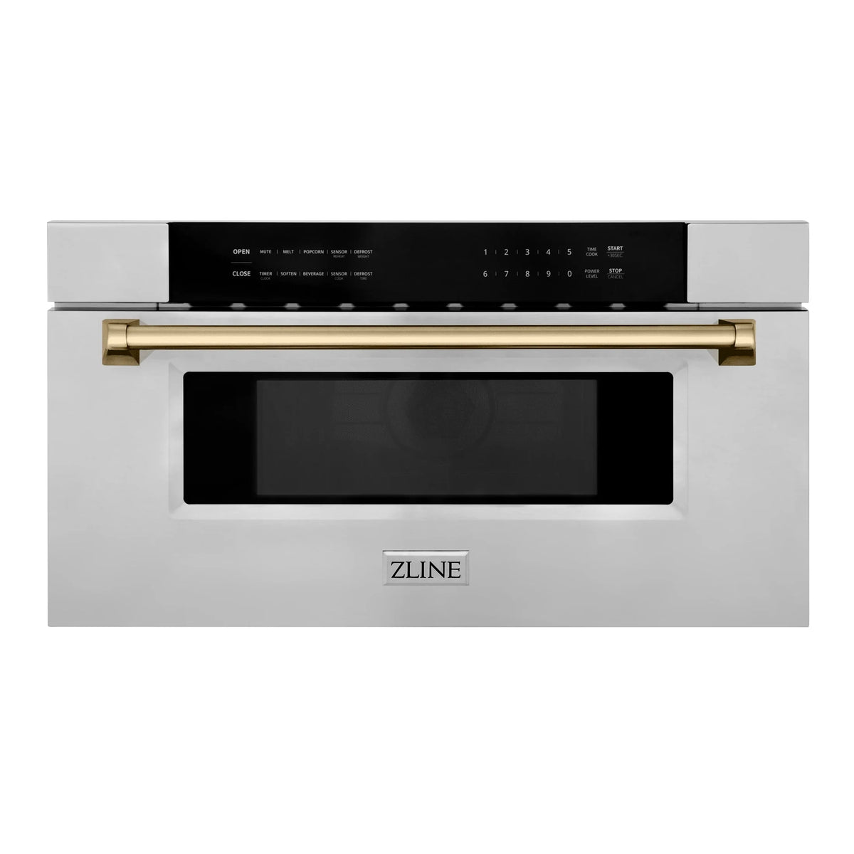 ZLINE Autograph Edition 30" 1.2 cu. ft. Built-In Microwave Drawer in Stainless Steel with Accents MWDZ-30