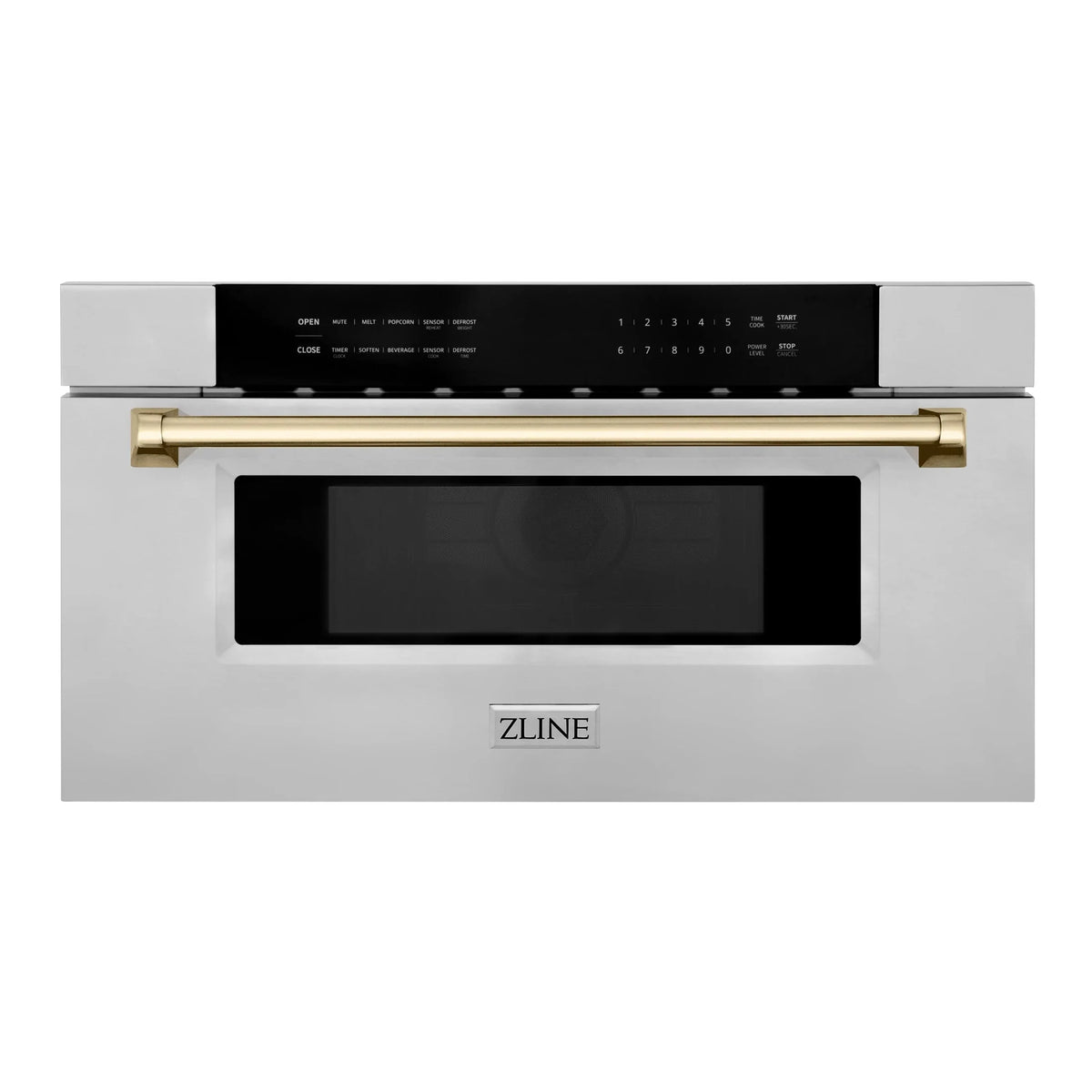 ZLINE Autograph Edition 30" 1.2 cu. ft. Built-In Microwave Drawer in Stainless Steel with Accents MWDZ-30