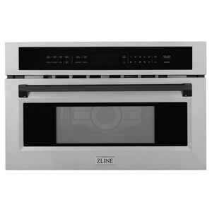 ZLINE Autograph Edition 30” 1.6 cu ft. Built-in Convection Microwave Oven in Fingerprint Resistant Stainless Steel with Accents MWOZ-30-SS