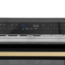 ZLINE Autograph Edition 24" 1.6 cu ft. Built-in Convection Microwave Oven in Black Stainless Steel with Accents MWOZ-24-BS