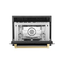 ZLINE Autograph Edition 24" 1.6 cu ft. Built-in Convection Microwave Oven in Black Stainless Steel with Accents MWOZ-24-BS